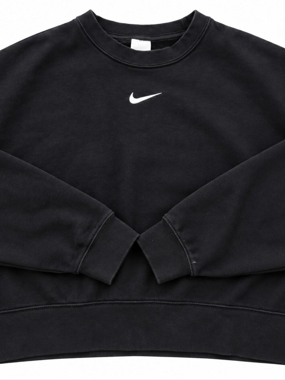 Nike Sportswear Essentials Oversized Fleece Crewneck Sweatshirt Black Small